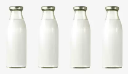 glass milk