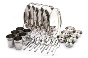 Coconut Stainless Steel Dinner Set