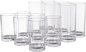 Best for Every individual: US Acrylic Classic Clear Glasses, Set of 6