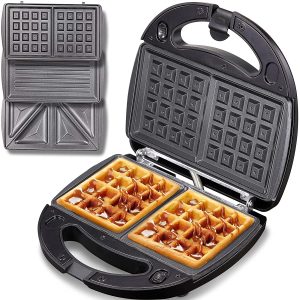 First-rate waffle-maker with browning settings