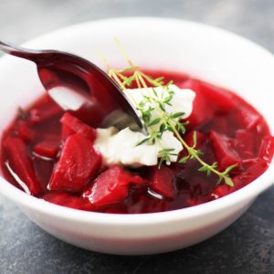 Beetroot chicken Soup