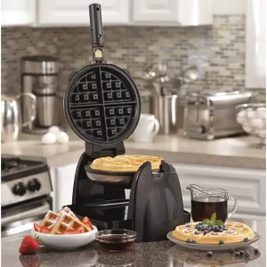 Exceptional flippable Belgian waffle-maker