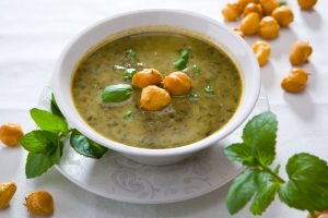 Soup with Spiced Spinach and Fenugreek Leaves