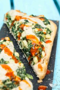 Toasts with butternut squash and spinach