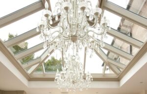 Install a massive chandelier in the center