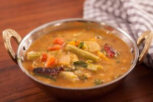 Sambar recipe with mixed vegetables