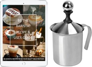 Gulp Milk Frother with 30 Barista Recipes ebook