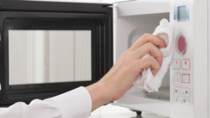 How to Clean Oil Microwave Doors