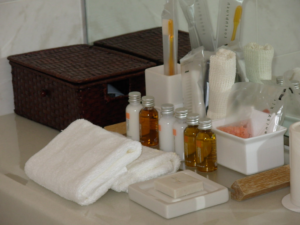 Towels and basic toiletries