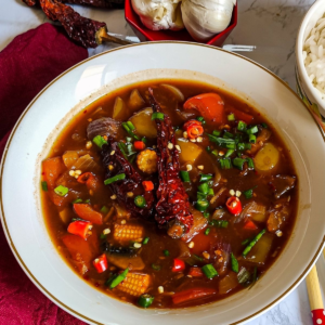 Vegetables in hot garlic sauce