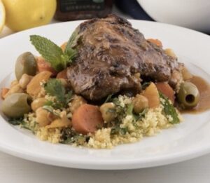 Moroccan Chicken With Olives and Couscous