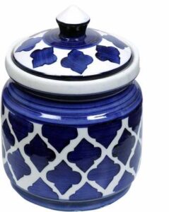 Raj Royal Hand Painted Ceramic Jar for Pickle