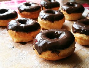 Home-Made Donuts In Simple Cake Style