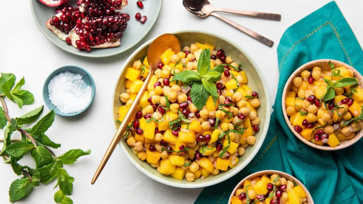 Mango and Cranberry Channa Chaat